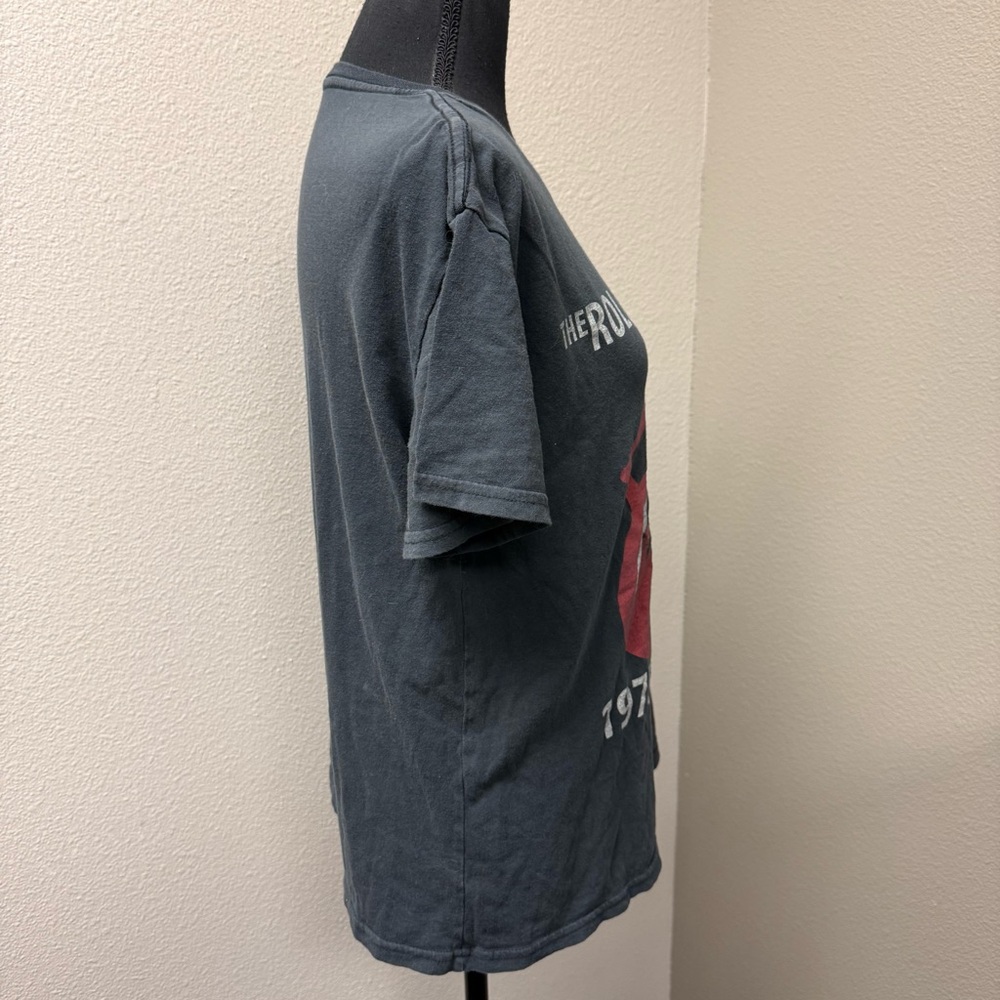 Rolling Stones 1975 US Tour Graphic Band Tee Black Red Large Rock - Picture 6 of 8